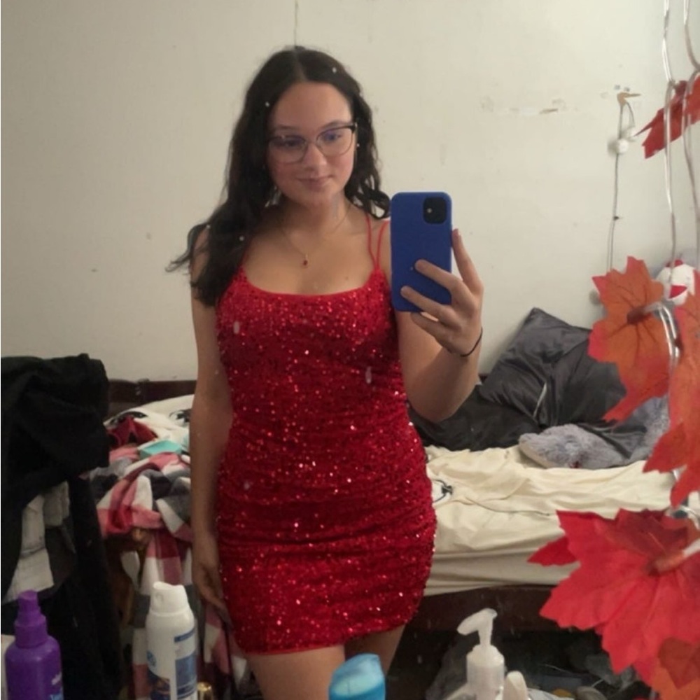 Red hoco dress